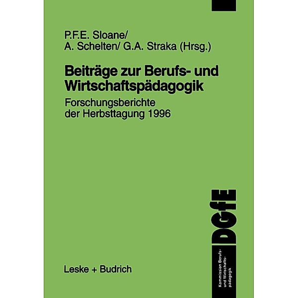 Beiträge zur Berufs- und Wirtschaftspädagogik / Schriften der DGfE