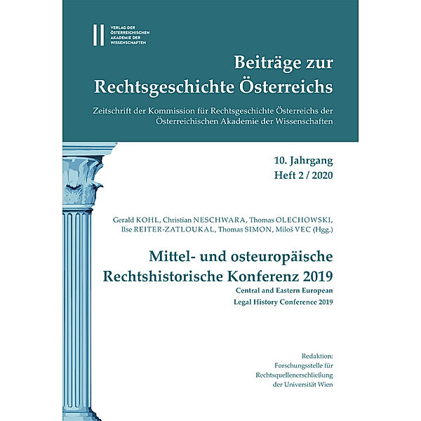 Beiträge zur Rechtsgeschichte Österreichs. 10. Jahrgang, Heft 2/2020