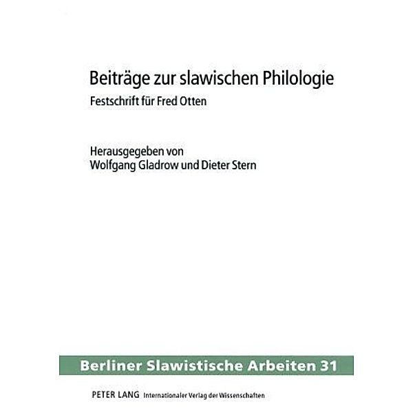Beiträge zur slawischen Philologie