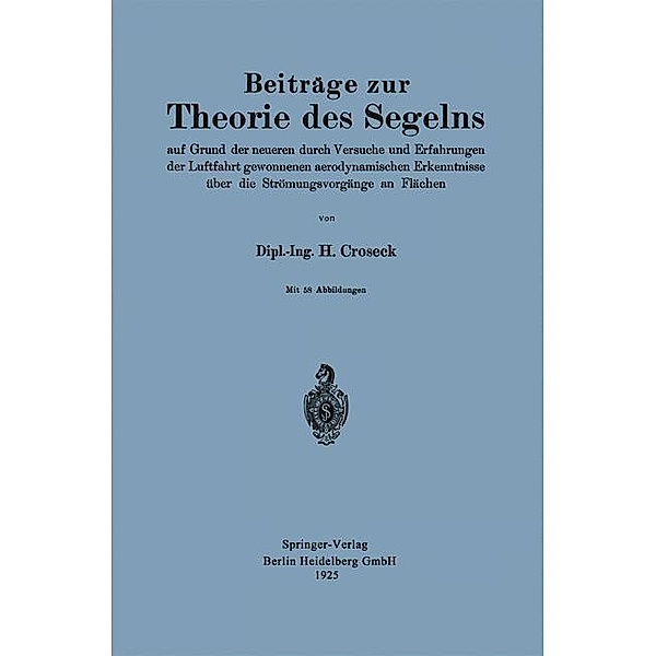 Beiträge zur Theorie des Segelns, Heinrich Croseck