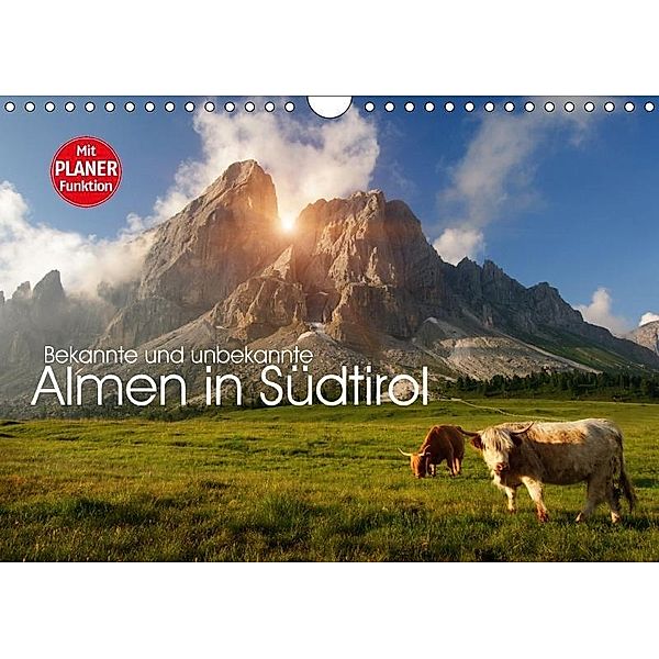 Bekannte und unbekannte Almen in Südtirol (Wandkalender 2017 DIN A4 quer), Georg Niederkofler