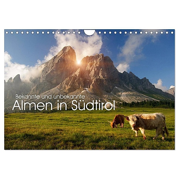 Bekannte und unbekannte Almen in Südtirol (Wandkalender 2024 DIN A4 quer), CALVENDO Monatskalender, Georg Niederkofler