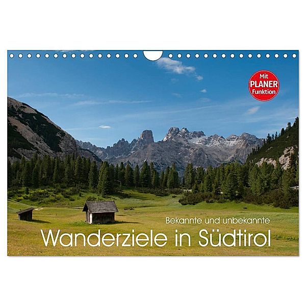 Bekannte und unbekannte Wanderziele in Südtirol (Wandkalender 2024 DIN A4 quer), CALVENDO Monatskalender, Georg Niederkofler
