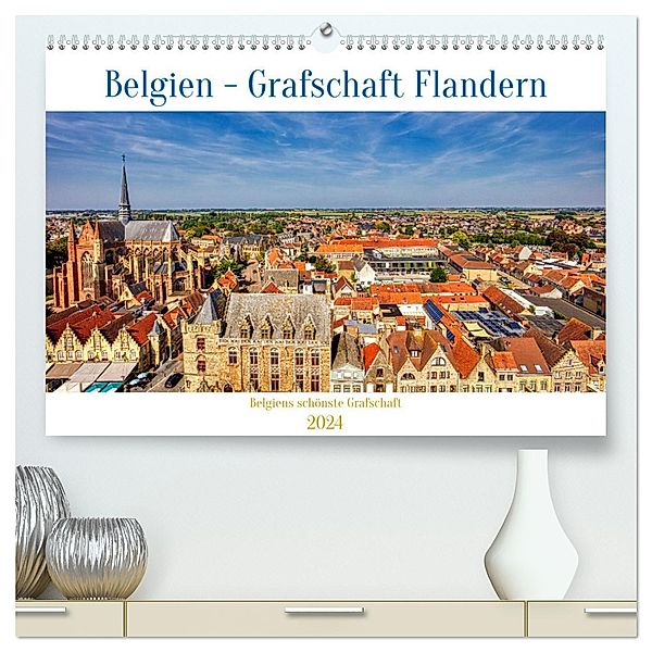 Belgien - Grafschaft Flandern (hochwertiger Premium Wandkalender 2024 DIN A2 quer), Kunstdruck in Hochglanz, Calvendo, Clemens Stenner