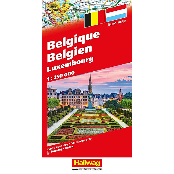Belgien / Luxemburg Strassenkarte 1:250 000
