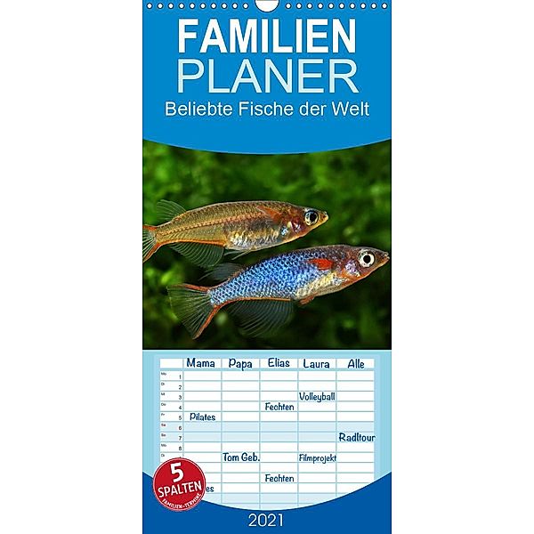 Beliebte Fische der Welt - Familienplaner hoch (Wandkalender 2021 , 21 cm x 45 cm, hoch), Rudolf Pohlmann