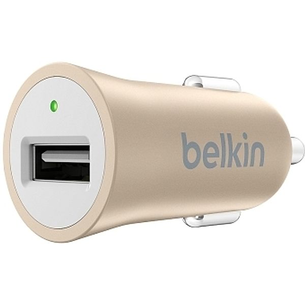 BELKIN Auto-Ladegerät, USB, 2.4A, Premium MIXit, gold