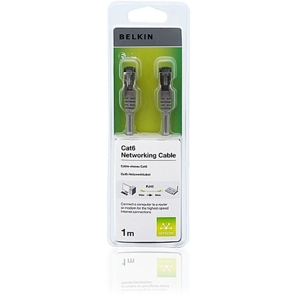 BELKIN CAT6 SNG-SHD Patchkabel, RJ45M, 1m