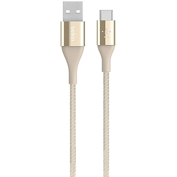 BELKIN Duratek USB-C/USB-A Kabel, Premium Qualität, 1.2m, gold