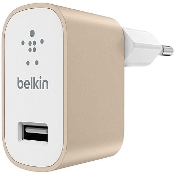 BELKIN Netz-Ladegerät, USB, 2.4A, Premium MIXit, gold