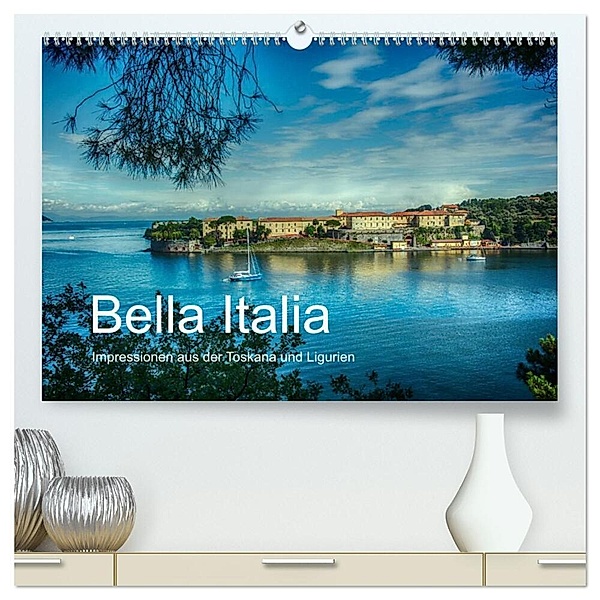 Bella Italia - Impressionen aus der Toskana und Ligurien (hochwertiger Premium Wandkalender 2024 DIN A2 quer), Kunstdruck in Hochglanz, Steffen Wenske