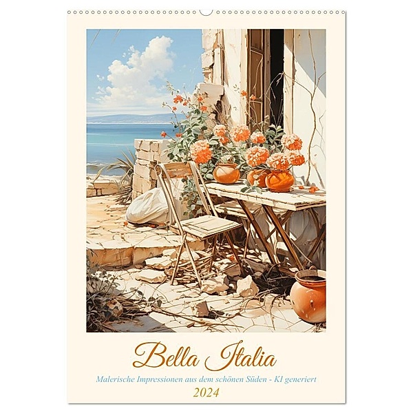 Bella Italia (Wandkalender 2024 DIN A2 hoch), CALVENDO Monatskalender, Cathrin Illgen