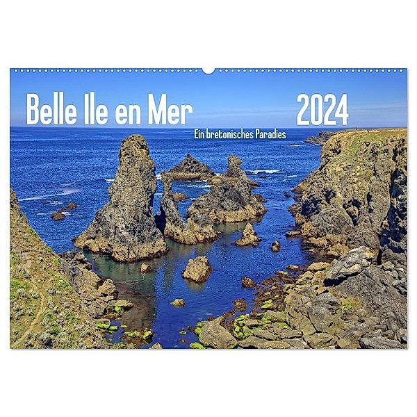 Belle Ile en Mer - Ein bretonisches Paradies (Wandkalender 2024 DIN A2 quer), CALVENDO Monatskalender, Peter Berschick
