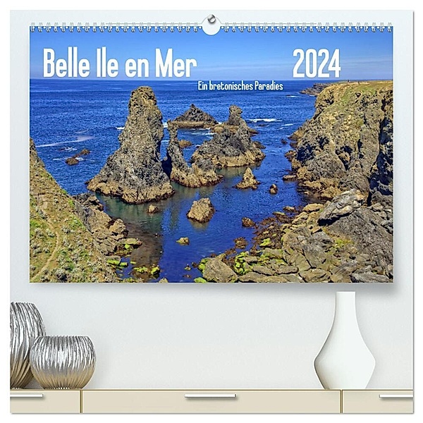 Belle Ile en Mer - Ein bretonisches Paradies (hochwertiger Premium Wandkalender 2024 DIN A2 quer), Kunstdruck in Hochglanz, Peter Berschick