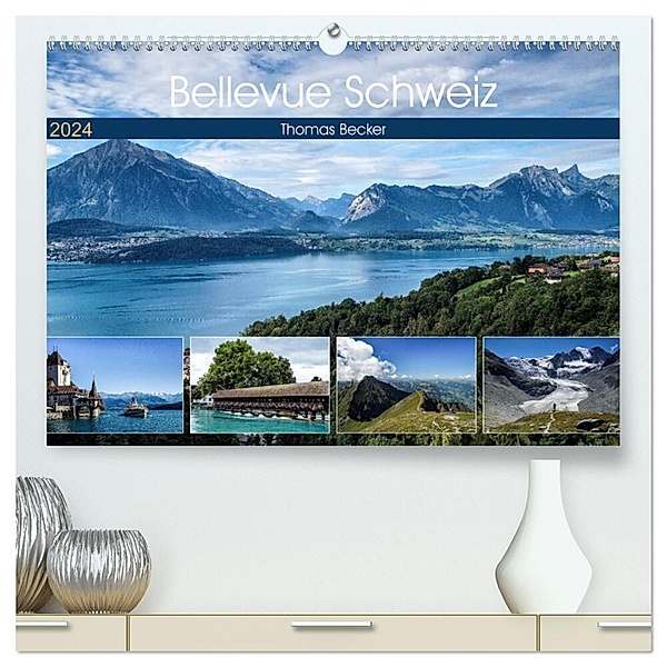 Bellevue Schweiz (hochwertiger Premium Wandkalender 2024 DIN A2 quer), Kunstdruck in Hochglanz, Thomas Becker