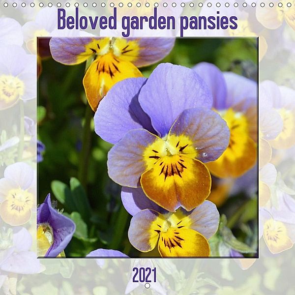 Beloved garden pansies (Wall Calendar 2021 300 × 300 mm Square), Claudia Kleemann