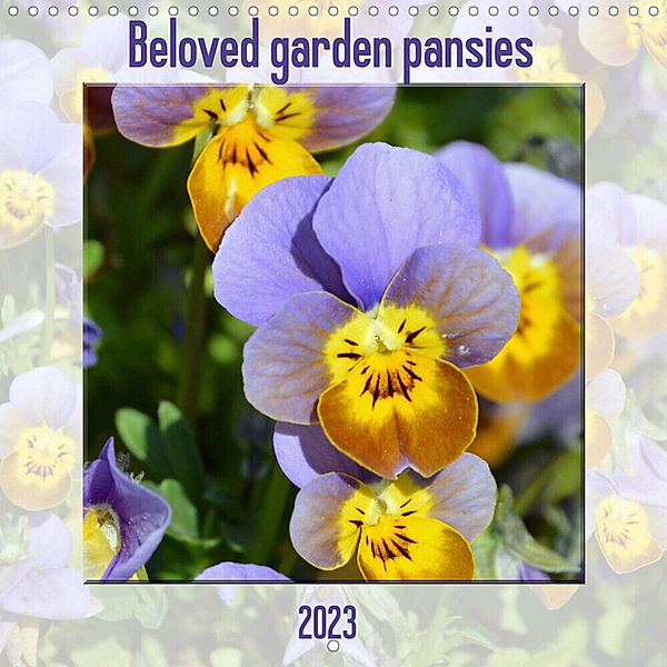 Beloved garden pansies (Wall Calendar 2023 300 × 300 mm Square), Claudia Kleemann