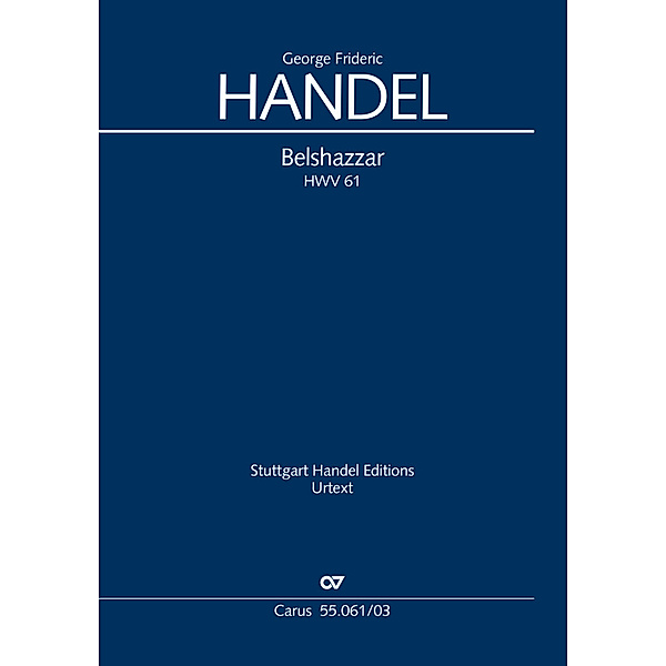 Belshazzar (Klavierauszug), Georg Friedrich Händel