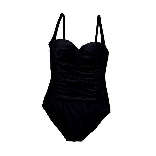 Belvia Slim Swim Badeanzug, schwarz (Größe: L)