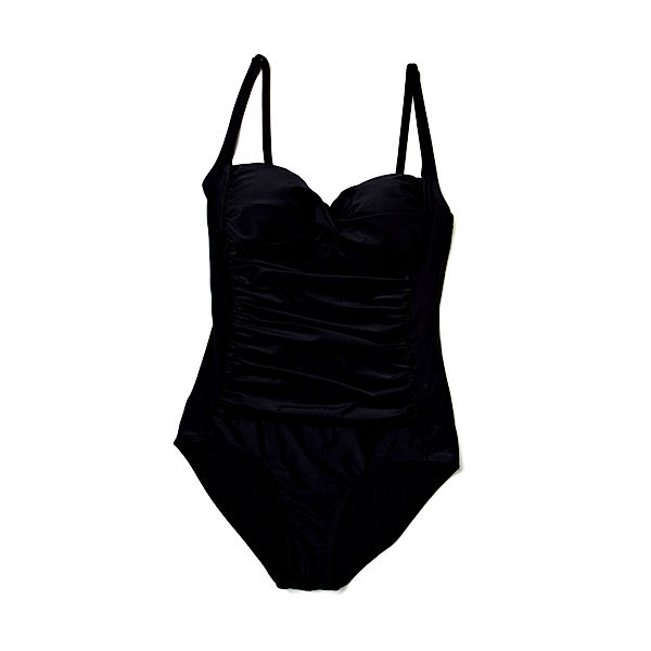 Belvia Slim Swim Badeanzug, schwarz (Größe: XXL)