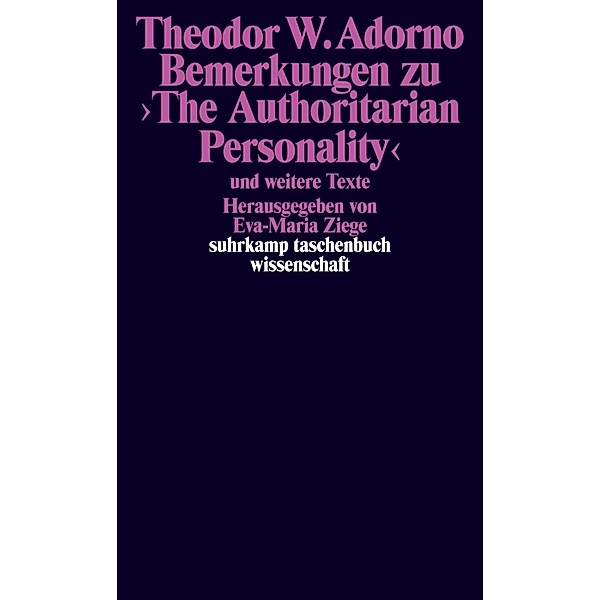 Bemerkungen zu 'The Authoritarian Personality', Theodor W. Adorno