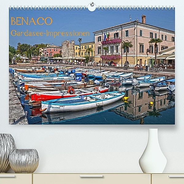 BENACO - Gardasee-Impressionen (Premium, hochwertiger DIN A2 Wandkalender 2023, Kunstdruck in Hochglanz), manhART