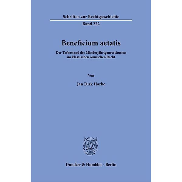 Beneficium aetatis., Jan Dirk Harke