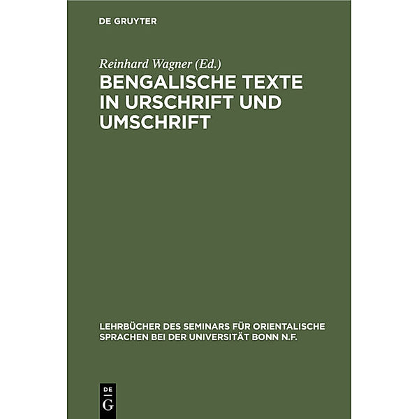 Bengalische Texte in Urschrift und Umschrift