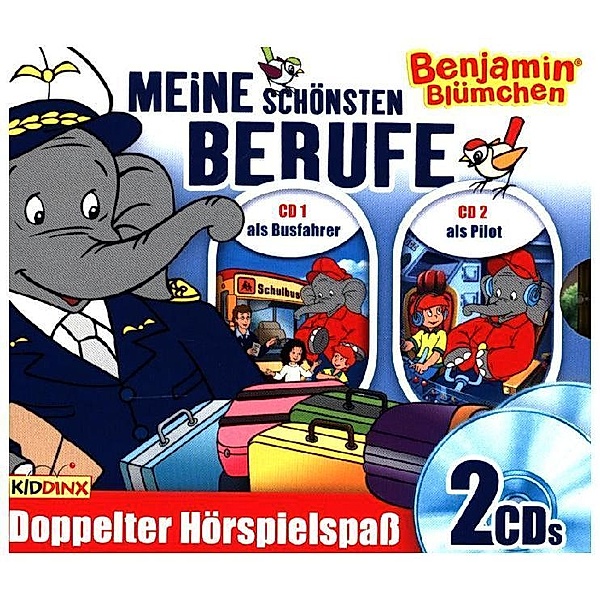 Benjamin Blümchen - Benjamin Blümchen - Berufe-Box - als Pilot/als Busfahrer,2 Audio-CDs, Benjamin Blümchen
