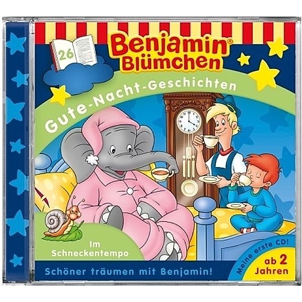 Benjamin Blümchen, Gute-Nacht-Geschichten - Im Schneckentempo,1 Audio-CD, Benjamin Blümchen