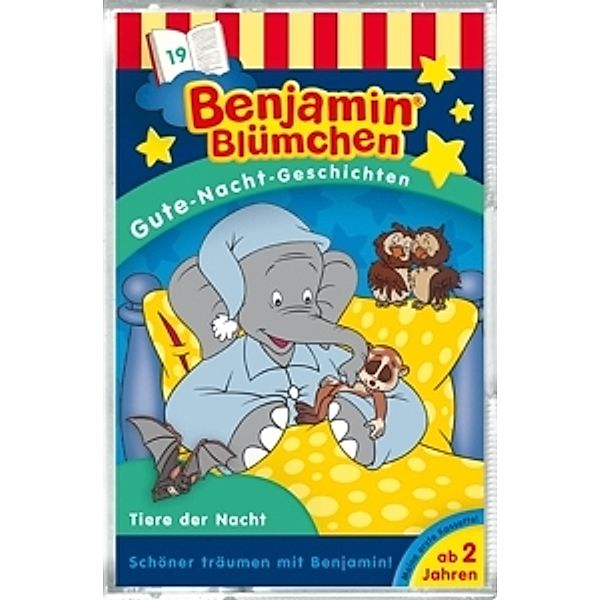 Benjamin Blümchen, Gute-Nacht-Geschichten - Tiere der Nacht, 1 Cassette, Benjamin Blümchen