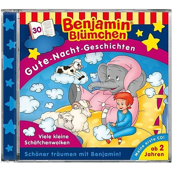 Benjamin Blümchen, Gute-Nacht-Geschichten - Viele kleine Schäfchenwolken,1 Audio-CD, Benjamin Blümchen