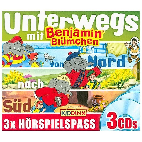 Benjamin Blümchen - Unterwegs mit Benjamin,3 Audio-CD, Benjamin Blümchen