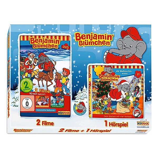 Benjamin Blümchen Weihnachtsbox 2 Filme + 1 Hörspiel