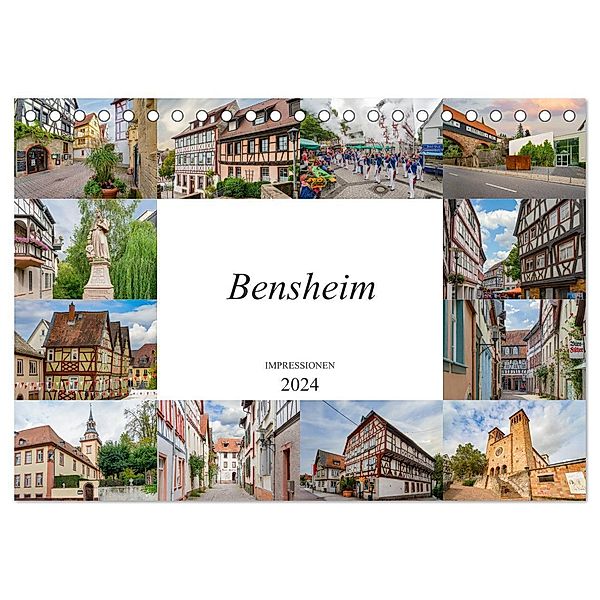 Bensheim Impressionen (Tischkalender 2024 DIN A5 quer), CALVENDO Monatskalender, Dirk Meutzner