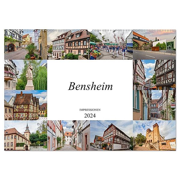 Bensheim Impressionen (Wandkalender 2024 DIN A2 quer), CALVENDO Monatskalender, Dirk Meutzner