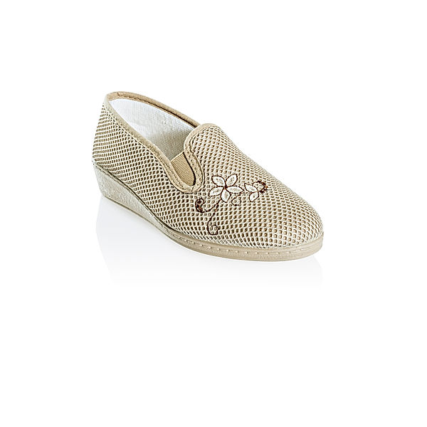 Bequem-Slipper beige (Größe: 37)