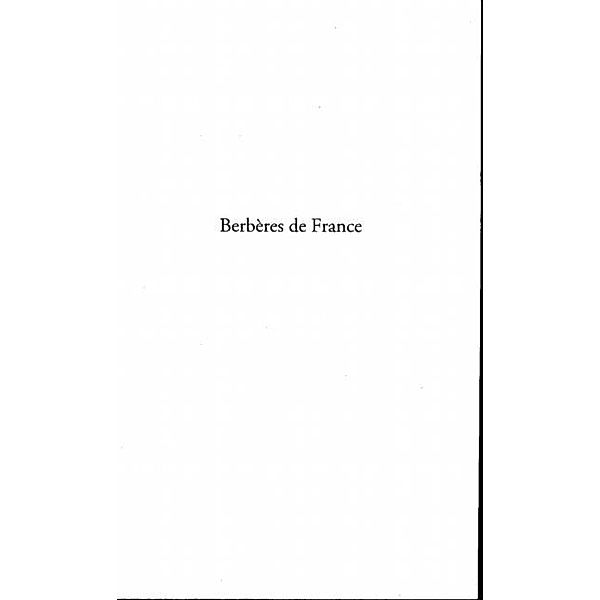 Berberes de france / Hors-collection, Youbi Mohand Salah