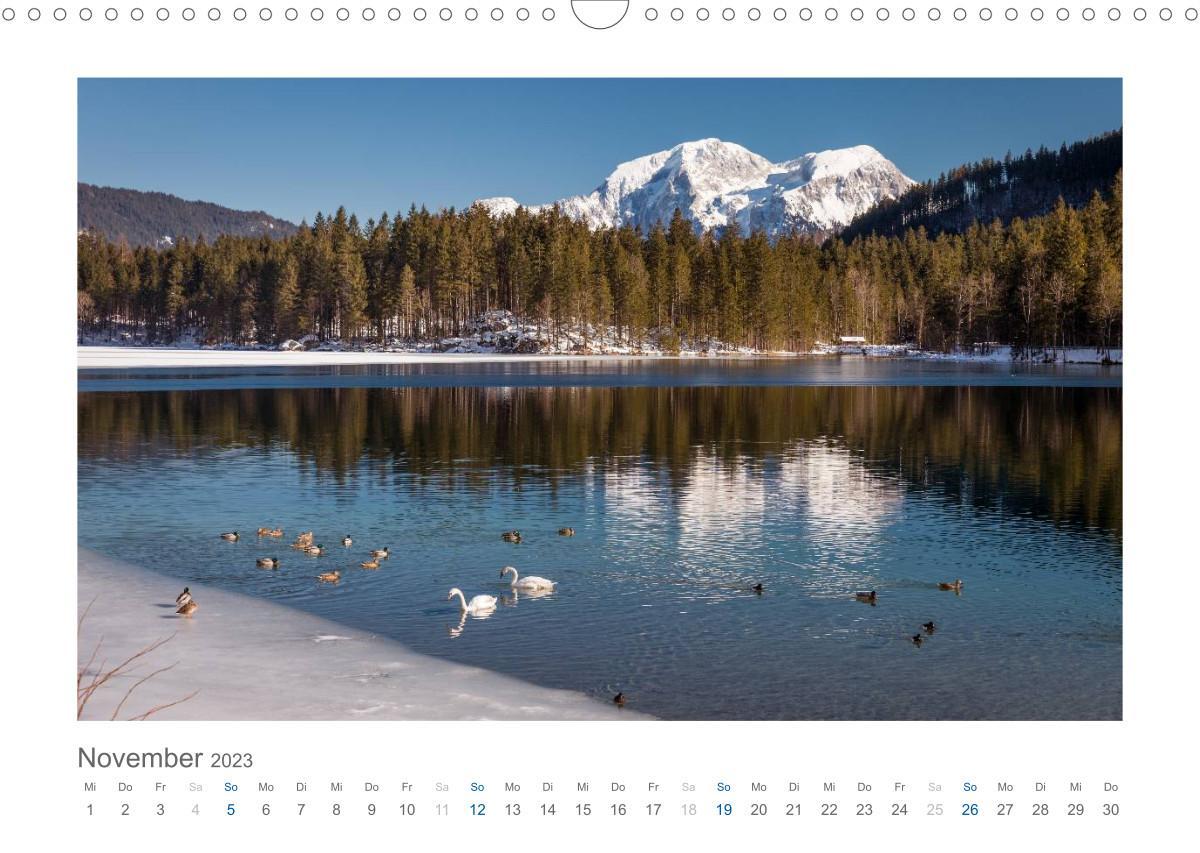 Berchtesgadener Alpen - Land von Watzmann und Königssee Wandkalender 2023 DIN A3 quer - Kalender 