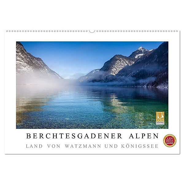 Berchtesgadener Alpen - Land von Watzmann und Königssee (Wandkalender 2024 DIN A2 quer), CALVENDO Monatskalender, Christian Müringer