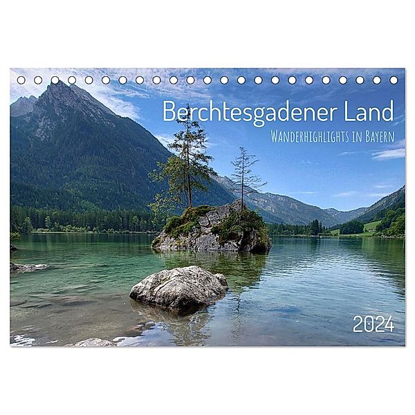 Berchtesgadener Land - Wanderhighlights in Bayern (Tischkalender 2024 DIN A5 quer), CALVENDO Monatskalender, Calvendo, Martin Winzer