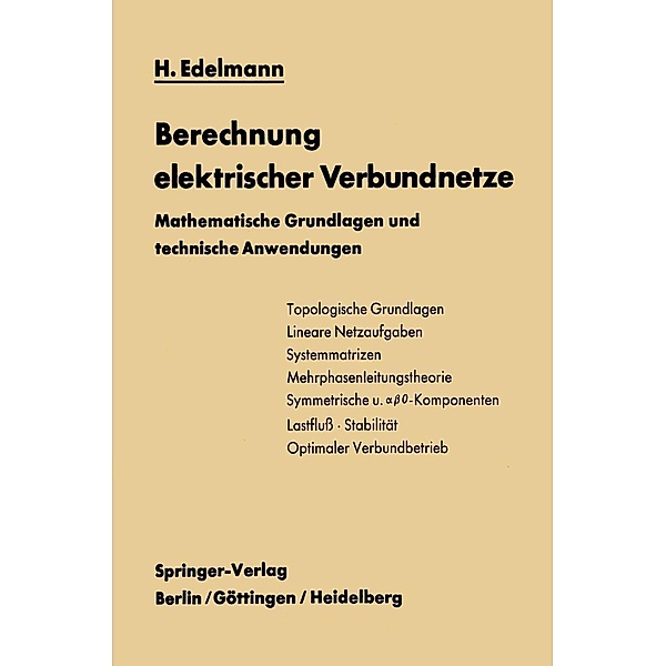 Berechnung elektrischer Verbundnetze, Hans Edelmann