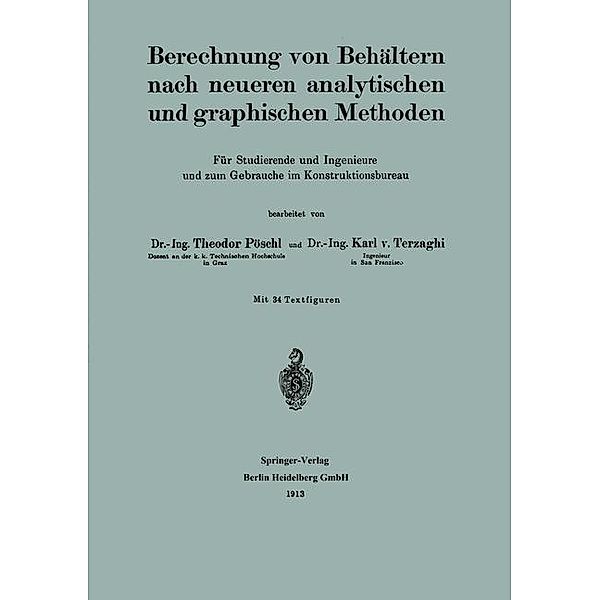 Berechnung von Behältern nach neueren analytischen und graphischen Methoden, Theodor Pöschl, Karl Terzaghi