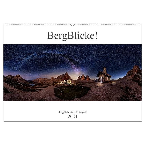 BergBlicke! (Wandkalender 2024 DIN A2 quer), CALVENDO Monatskalender, Jörg Schmöe