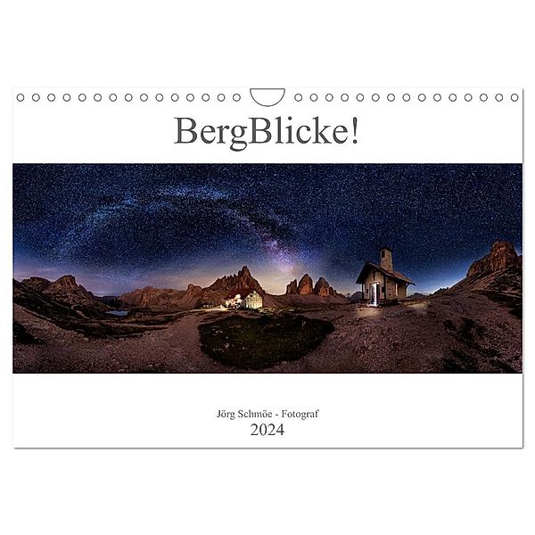 BergBlicke! (Wandkalender 2024 DIN A4 quer), CALVENDO Monatskalender, Jörg Schmöe