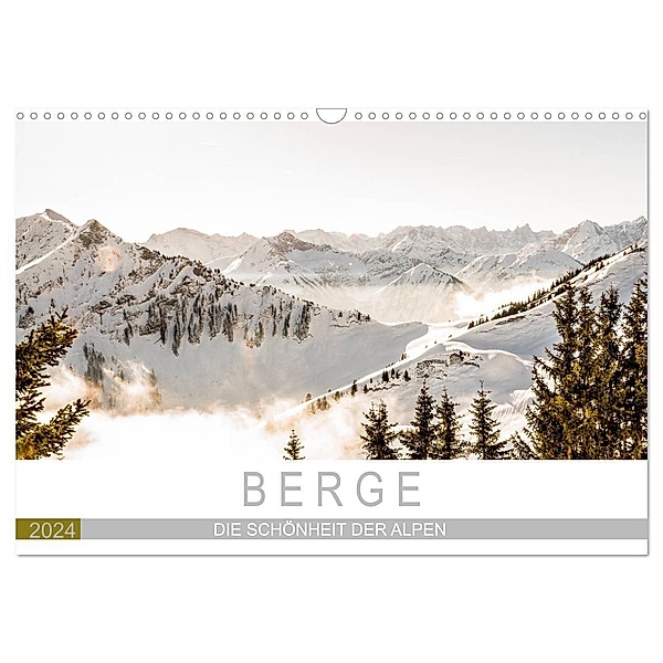 Berge - Die Schönheit der Alpen (Wandkalender 2024 DIN A3 quer), CALVENDO Monatskalender, Jacqueline Wagner