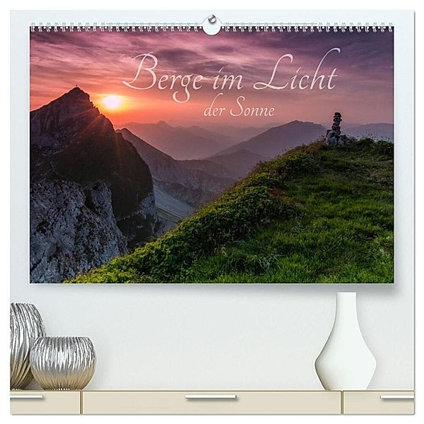 Berge im Licht der Sonne (hochwertiger Premium Wandkalender 2025 DIN A2 quer), Kunstdruck in Hochglanz, Calvendo, Maik Major