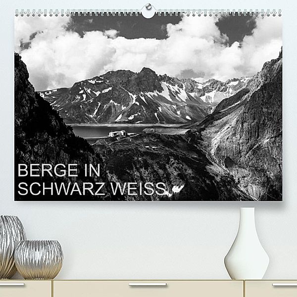 BERGE IN SCHWARZ WEISS (Premium, hochwertiger DIN A2 Wandkalender 2023, Kunstdruck in Hochglanz), Thomas Dzikowski