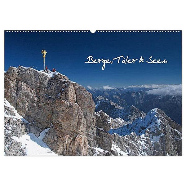 Berge, Täler & Seen (Wandkalender 2024 DIN A2 quer), CALVENDO Monatskalender, Gerhard Rieß
