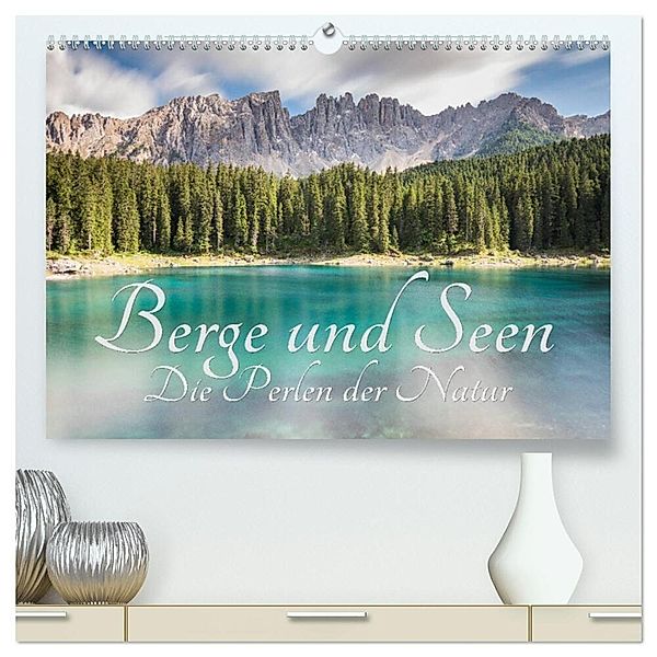 Berge und Seen - Die Perlen der Natur (hochwertiger Premium Wandkalender 2024 DIN A2 quer), Kunstdruck in Hochglanz, Maik Major